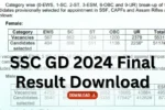 SSC GD 2024 Final Result