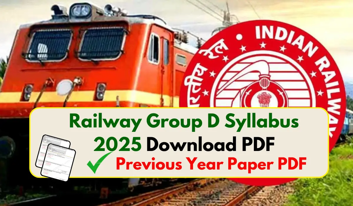 RRB Group D Syllabus 2025 PDF Download In Hind