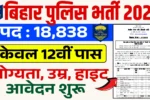 Bihar Police Constable Bharti 2025 Notification OUT